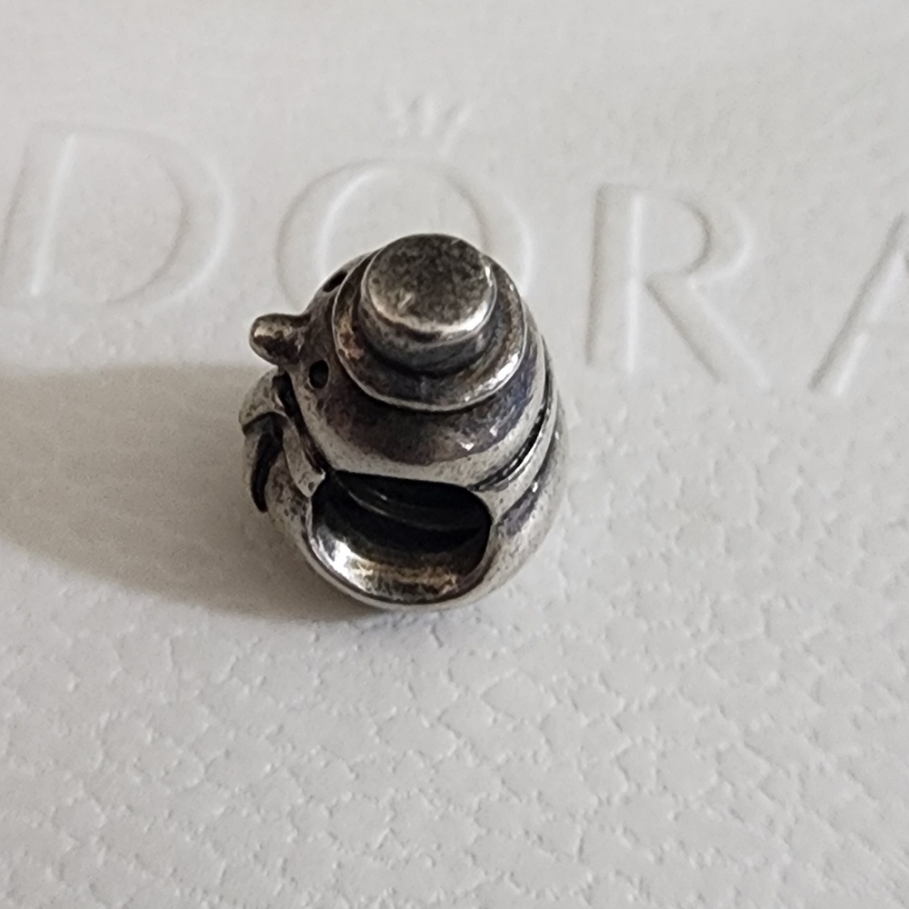Authentic Pandora Snowman Charm ALE Sterling Silver Charm - Picture 6 of 7